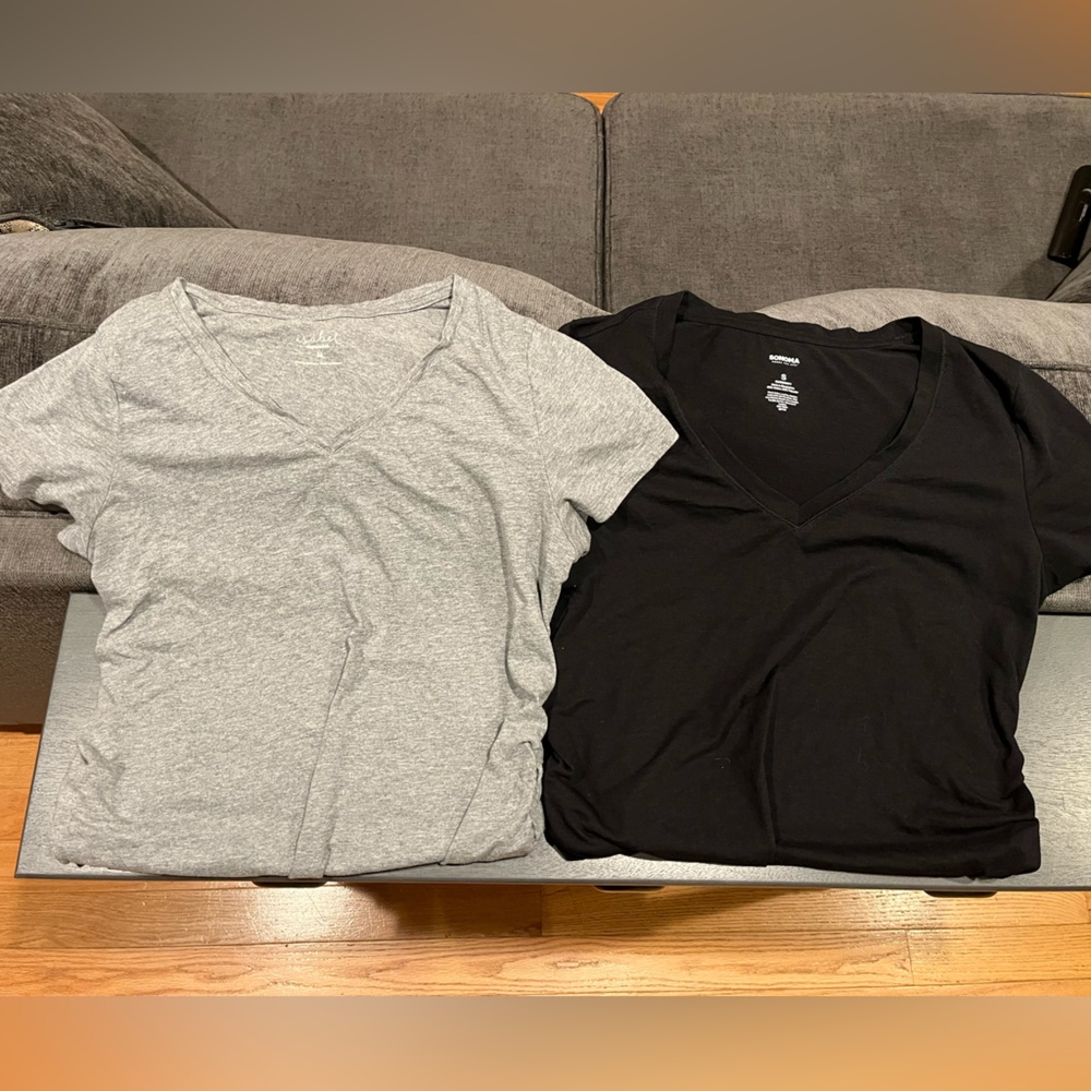 (2) Maternity Short Sleeve Shirts